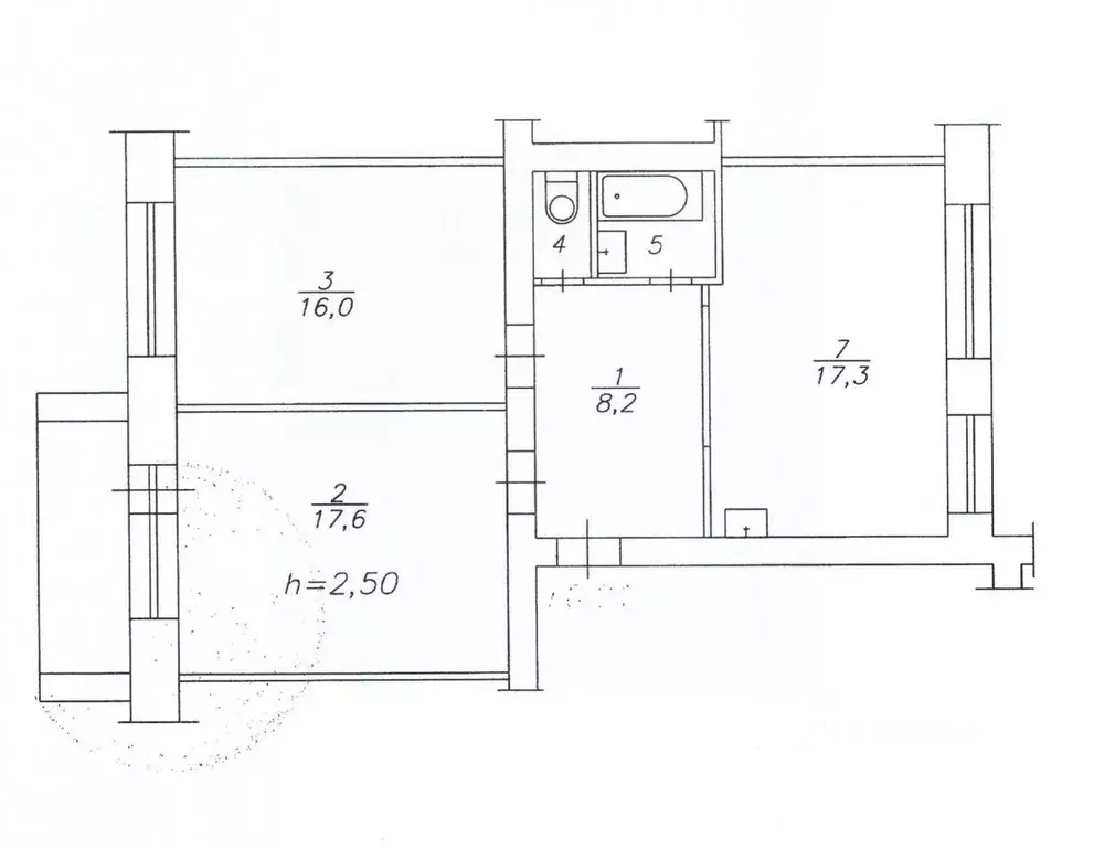 3-к кв. Красноярский край, Красноярск ул. Ленина, 169 (63.0 м) - Фото 1