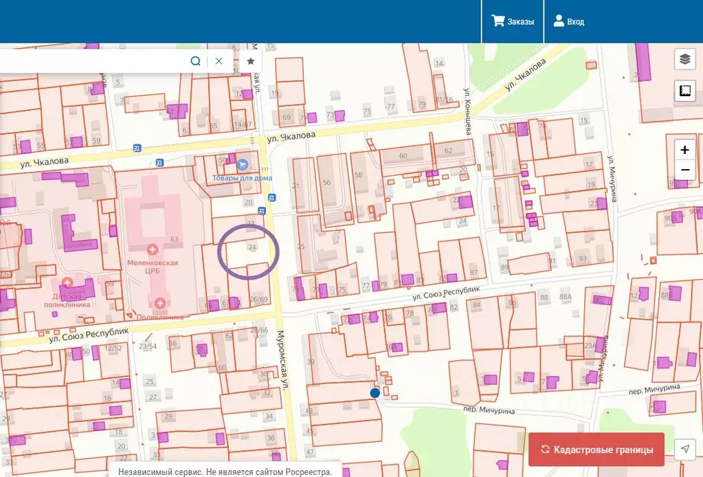 Участок в Владимирская область, Меленки Муромская ул., 24 (10.5 сот.) - Фото 1