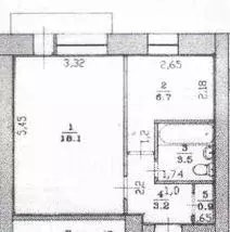 1-к кв. Нижегородская область, Балахна ул. Дзержинского, 44 (32.4 м) - Фото 1