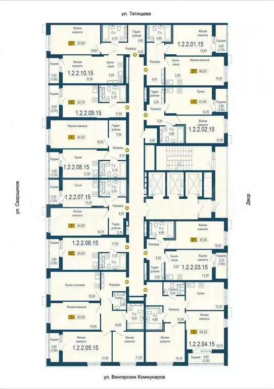 Квартира-студия, 24,7 м, 15/25 эт. - Фото 1