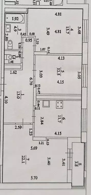 3-к кв. Башкортостан, Уфа ул. Архитектора Рехмукова, 7 (84.0 м) - Фото 0