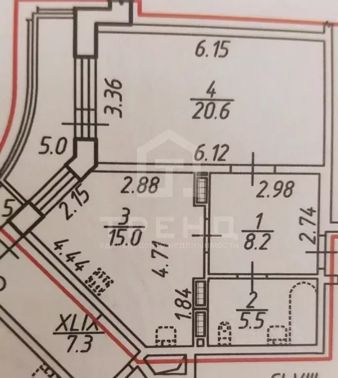 1-к кв. Санкт-Петербург просп. Луначарского, 11к1 (49.3 м) - Фото 1