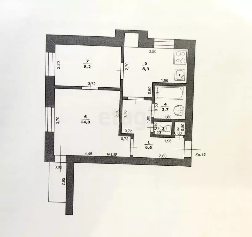 2-комнатная квартира: Алексеевка, Юбилейная улица, 9 (42.1 м) - Фото 0