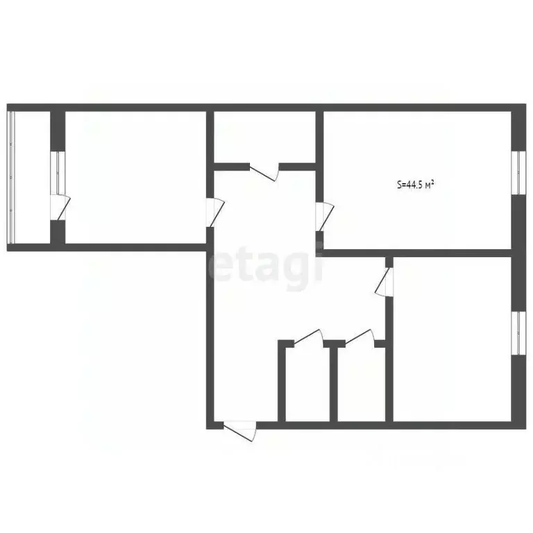 2-к кв. Брянская область, Брянск ул. Академика Королева, 5 (44.5 м) - Фото 2