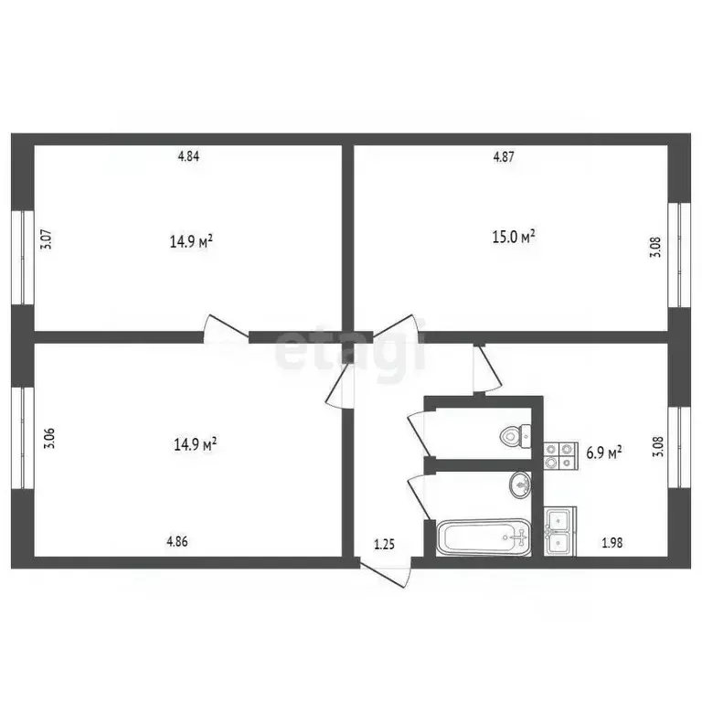 3-к кв. Московская область, Лобня Букинское ш., 18 (58.8 м) - Фото 2