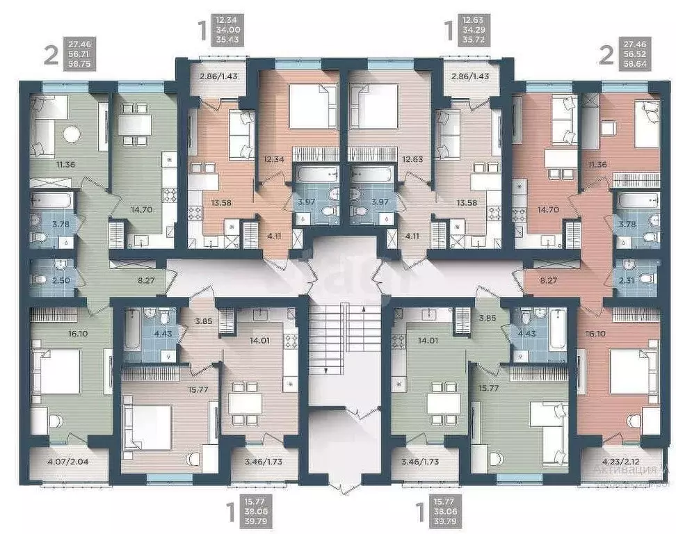 2-к кв. Калининградская область, Калининград ул. Сержанта Мишина, 81к1 ... - Фото 1