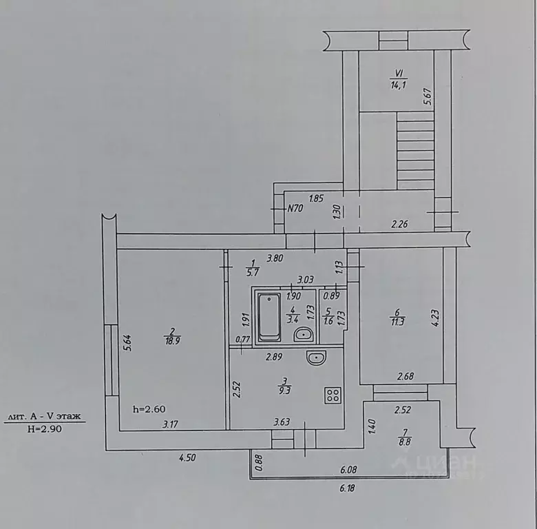 2-к кв. Краснодарский край, Темрюк ул. Карла Либкнехта, 4 (58.0 м) - Фото 1