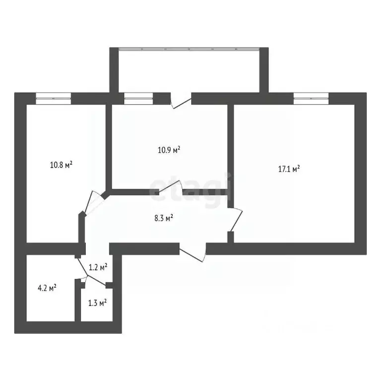 2-к кв. Воронежская область, Семилуки Южный мкр, ул. Земская, 53 (53.8 ... - Фото 2