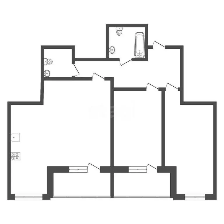 2-комнатная квартира: Тула, улица Сурикова, 24 (72 м) - Фото 1