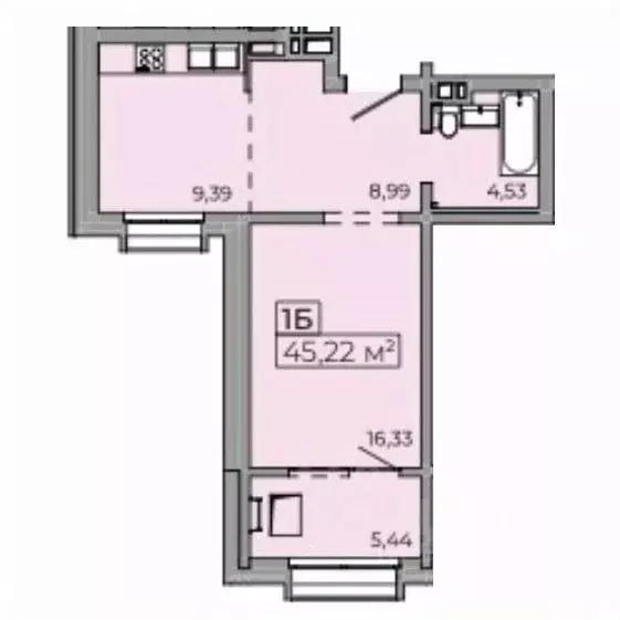 1-к кв. Иркутская область, Иркутск Байкальская ул., 89 (45.7 м) - Фото 1