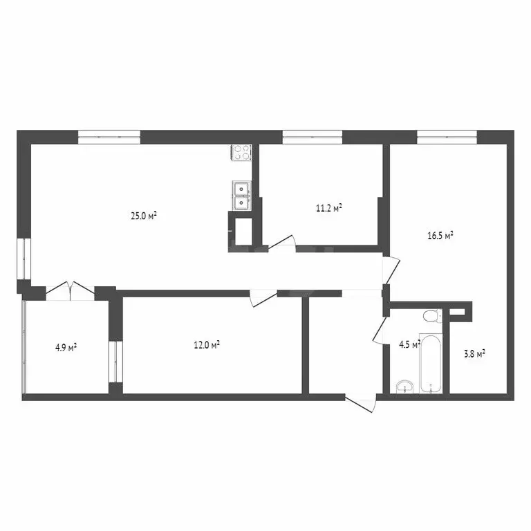 3-комнатная квартира: Тюмень, Родниковая улица, 2 (81.3 м) - Фото 1