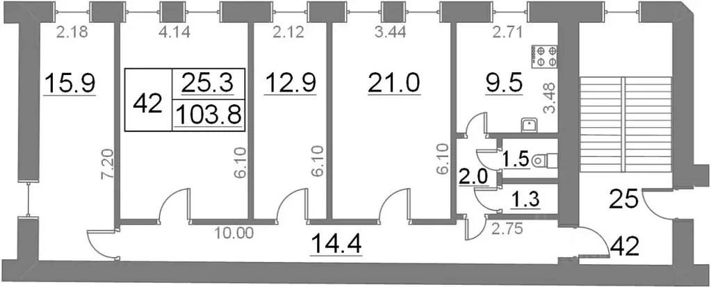 Комната Санкт-Петербург Разъезжая ул., 36 (21.0 м) - Фото 0