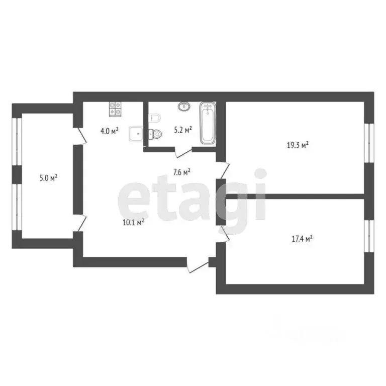 3-к кв. Крым, Евпатория ул. Демышева, 106 (73.8 м) - Фото 1