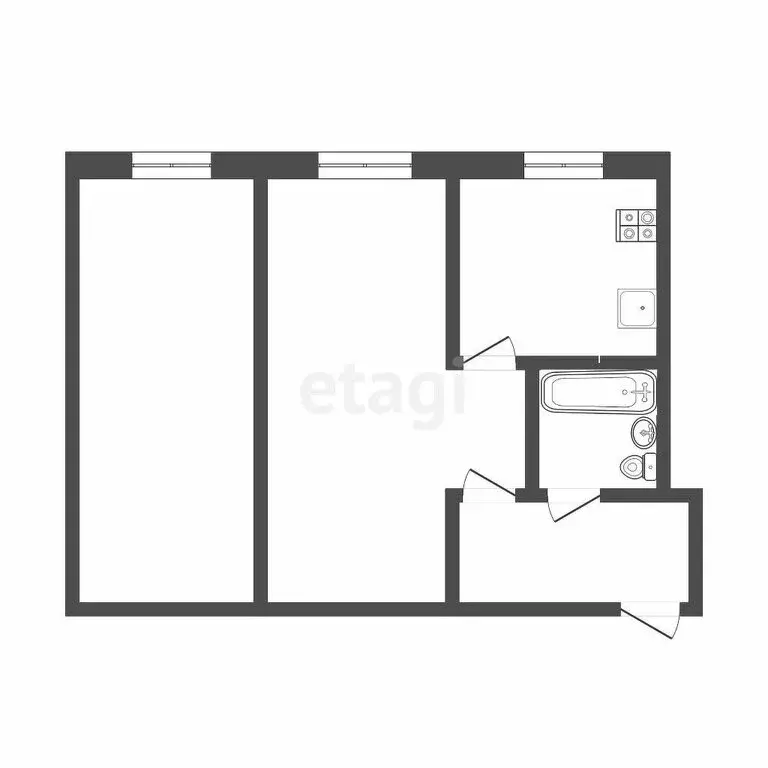 2-комнатная квартира: Саранск, Московская улица, 42 (42 м) - Фото 1