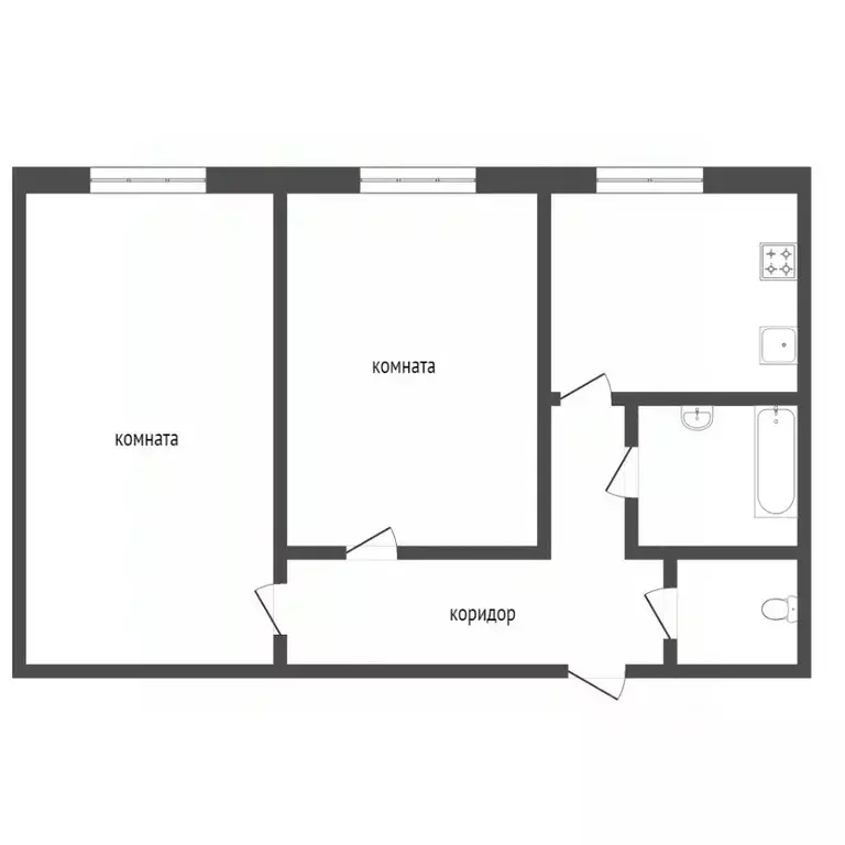 2-к кв. Ханты-Мансийский АО, Ханты-Мансийск ул. Рознина, 119 (53.7 м) - Фото 1