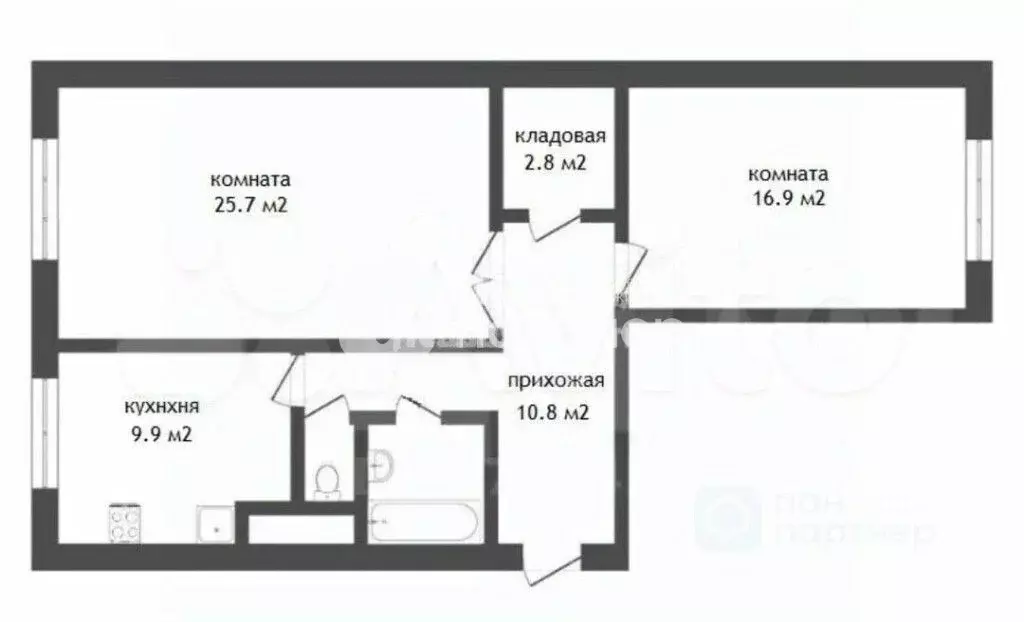 2-к кв. санкт-петербург коломяжский просп, 26 (70.0 м) - Фото 0