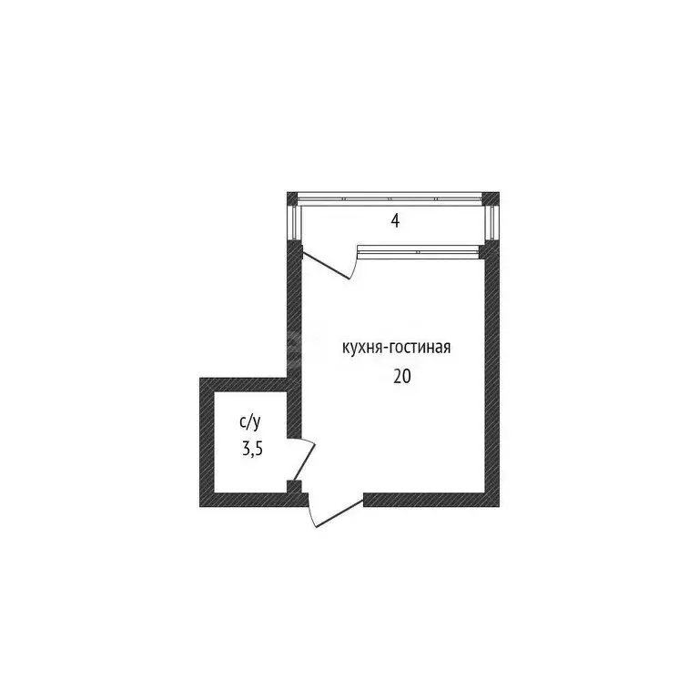 Квартира-студия: Краснодар, Интернациональный бульвар, 110/4 (23.3 м) - Фото 1