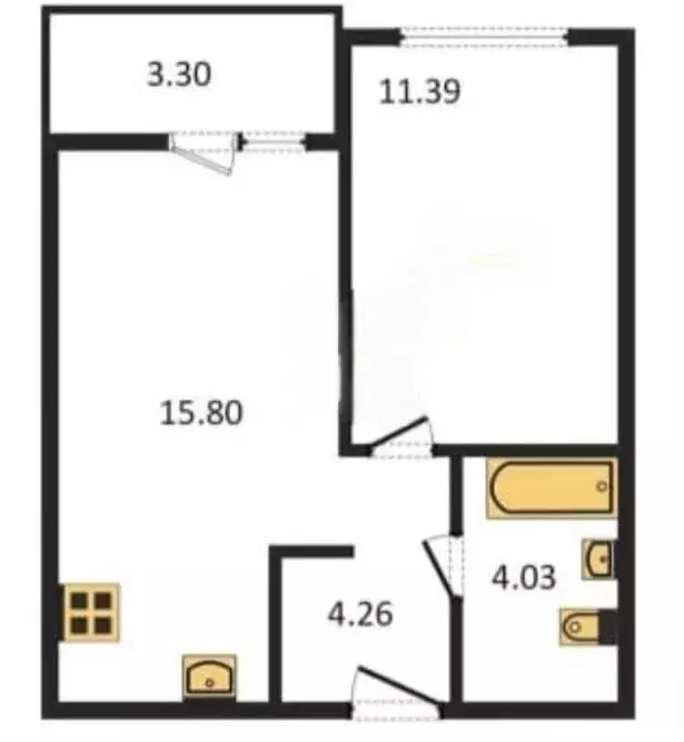 1-к кв. Ленинградская область, Всеволожский район, пос. Бугры проезд ... - Фото 1