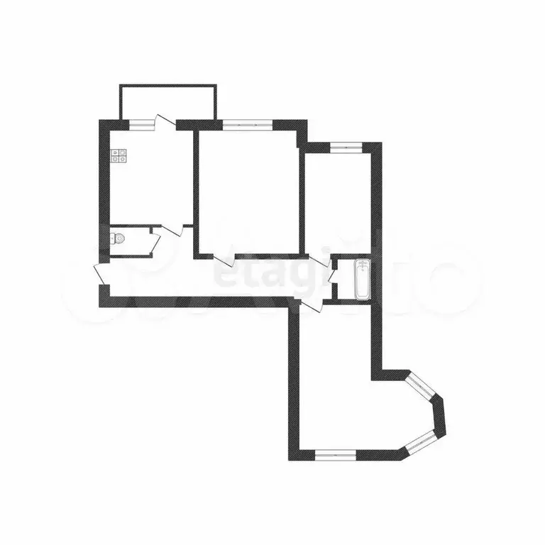 3-к. квартира, 78,6 м, 2/9 эт. - Фото 0