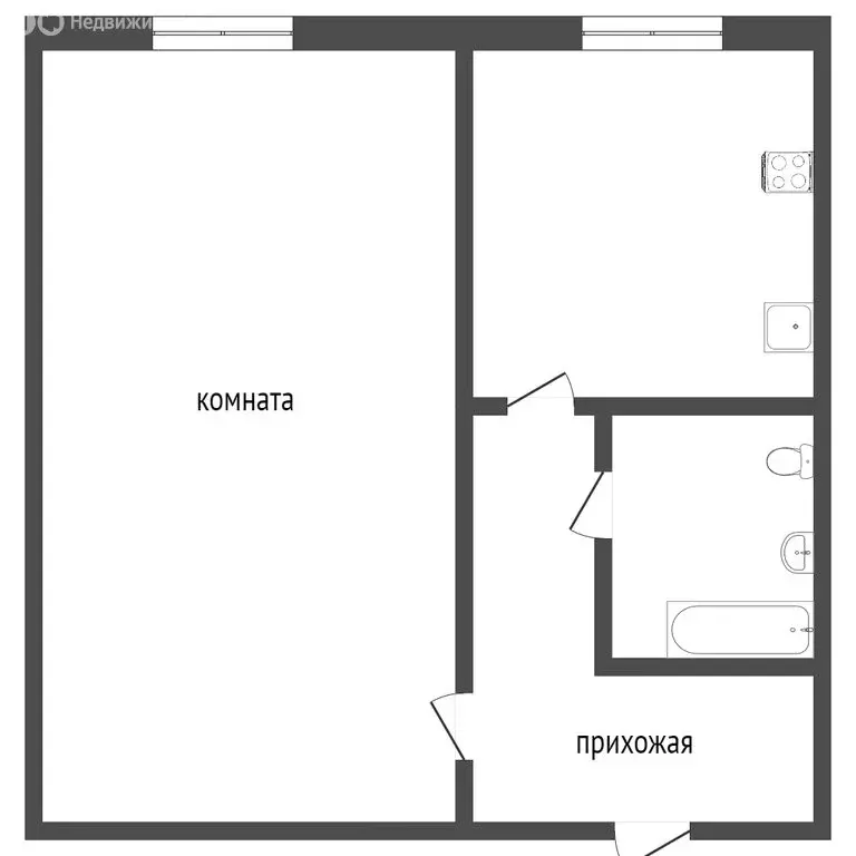 1-комнатная квартира: Тобольск, 4-й микрорайон, 31 (30.9 м) - Фото 0