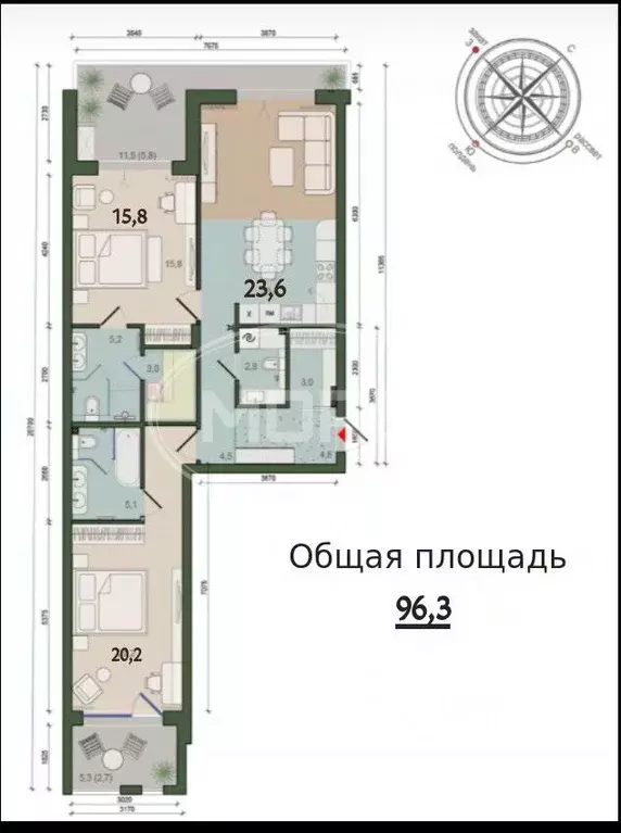 2-к кв. Калининградская область, Калининград ул. Молодой Гвардии, 34 ... - Фото 1