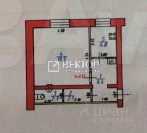 1-к кв. Ивановская область, Кохма ул. Московская, 21 (34.0 м) - Фото 0
