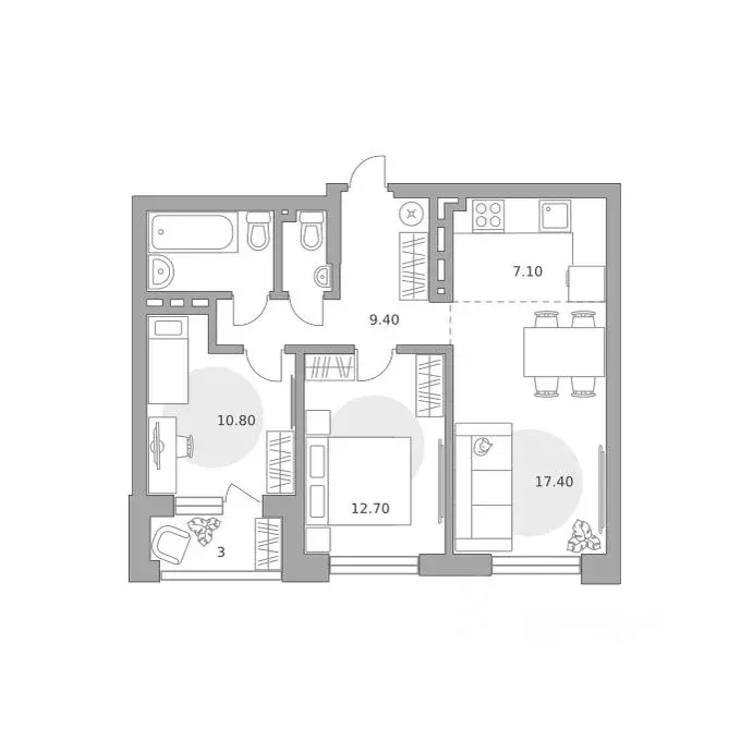 3-к кв. Башкортостан, Уфа Зеленая Роща жилрайон, Лесная Симфония жилой ... - Фото 0