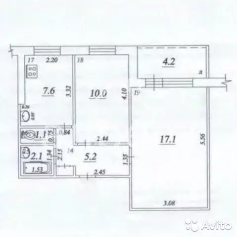 2-к кв. Самарская область, Самара просп. Карла Маркса, 458 (46.0 м) - Фото 2