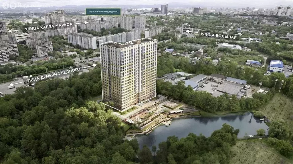 1-комнатная квартира: Хабаровск, улица Демьяна Бедного, 10А (38.1 м) - Фото 1