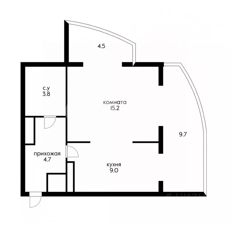 1-к кв. Краснодарский край, Сочи Новый Сочи мкр, ул. Клубничная, 142 ... - Фото 2
