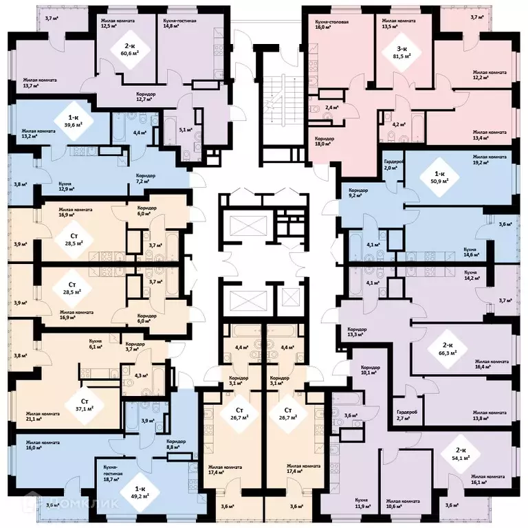 Продаётся 2-к квартира, 66.3 м - Фото 1