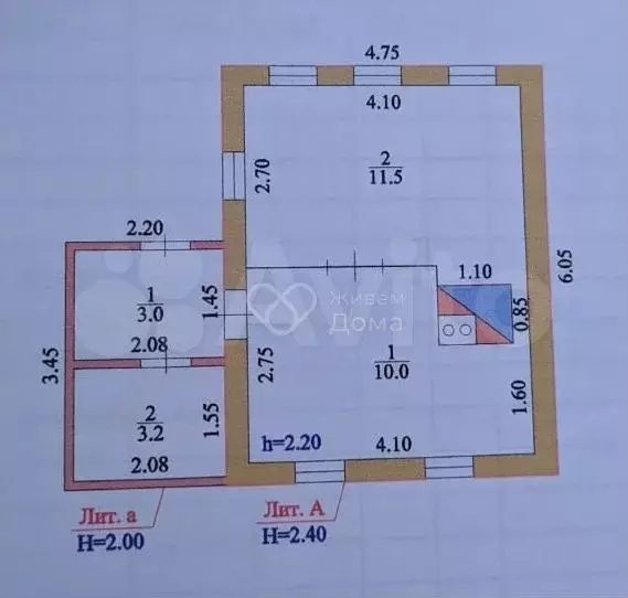 Дом 21,5 м на участке 14,4 сот. - Фото 0