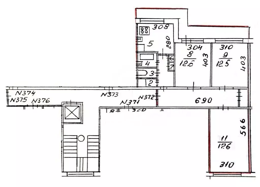 3-комнатная квартира: Санкт-Петербург, проспект Культуры, 22к1 (73.4 ... - Фото 1