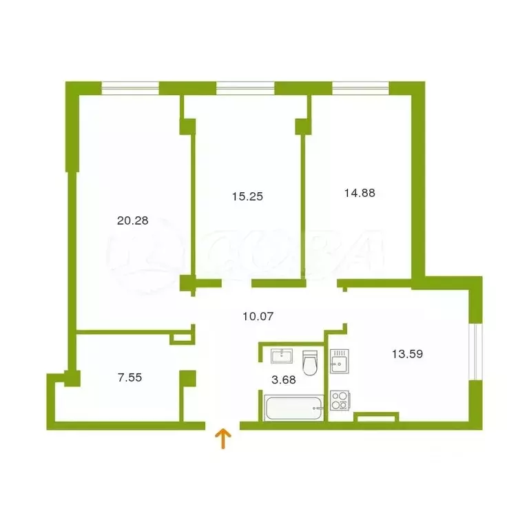 4-к кв. Дагестан, Дербент Строительная ул., 3 (85.3 м) - Фото 1
