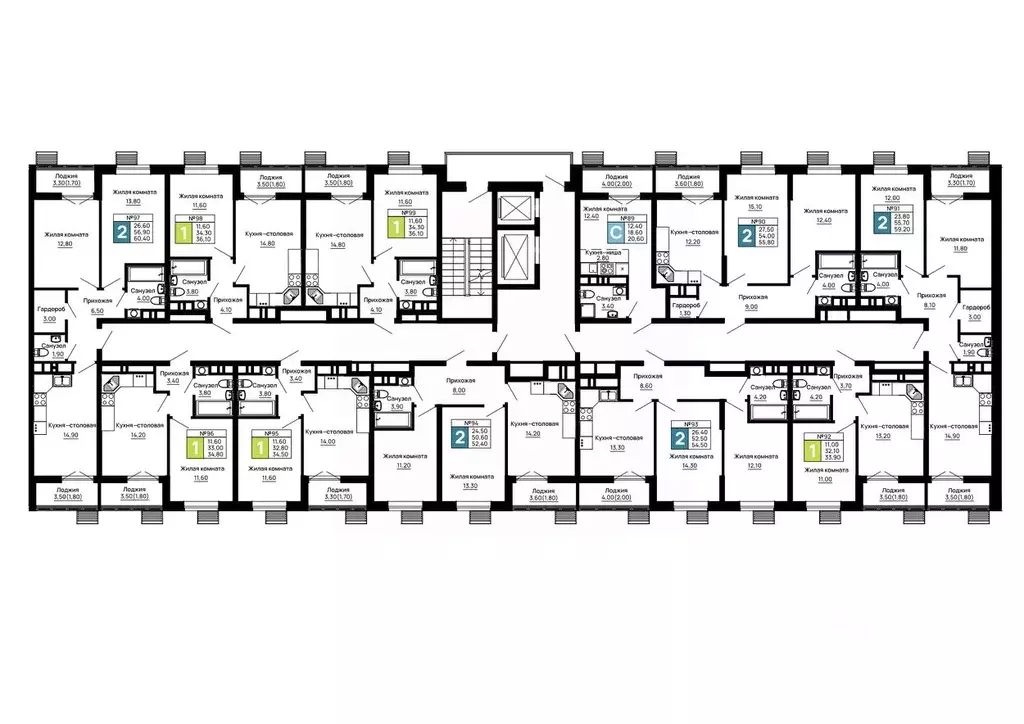 2-к кв. Адыгея, Тахтамукайский район, Яблоновский пгт  (52.4 м) - Фото 2