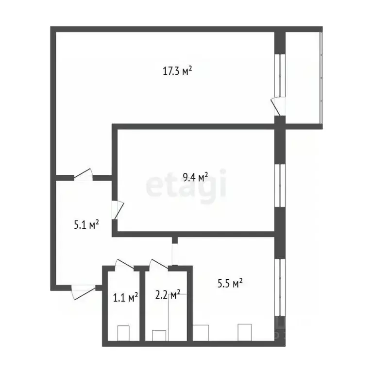 2-к кв. Москва ул. Паршина, 25К1 (44.0 м) - Фото 1