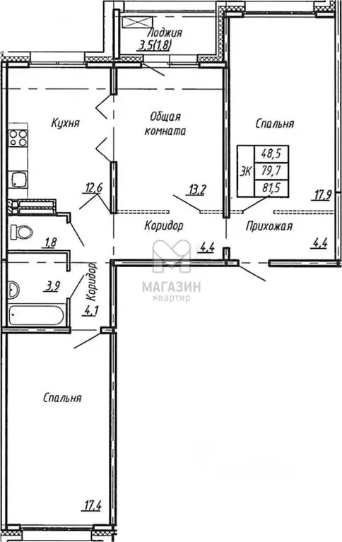 3-к кв. Ленинградская область, Тельмана Тосненский район, ул. ... - Фото 1