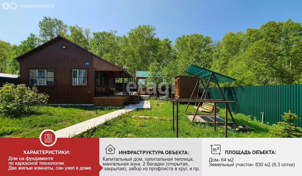 Дом в Новоавачинское сельское поселение, СНТ Колос (45.7 м) - Фото 0