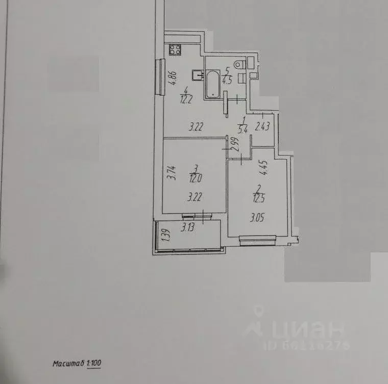 2-к кв. Пермский край, Пермь ул. Серебристая, 16 (46.6 м) - Фото 2