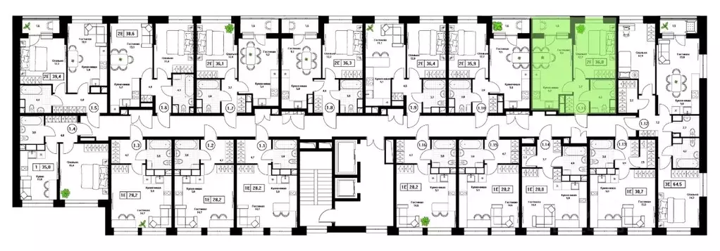 1-к кв. Московская область, Пушкино Пушкино Град жилой комплекс (36.8 ... - Фото 2