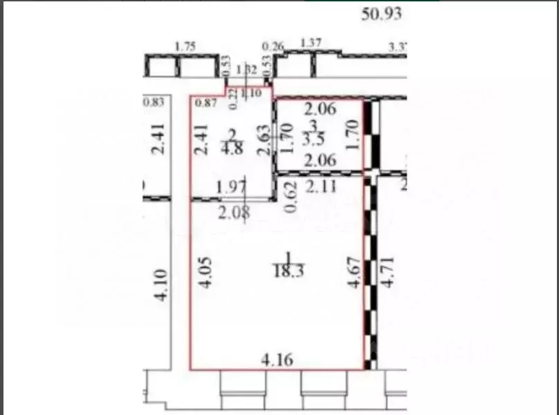 Студия Москва ул. Петровка, 26С3 (26.6 м) - Фото 2