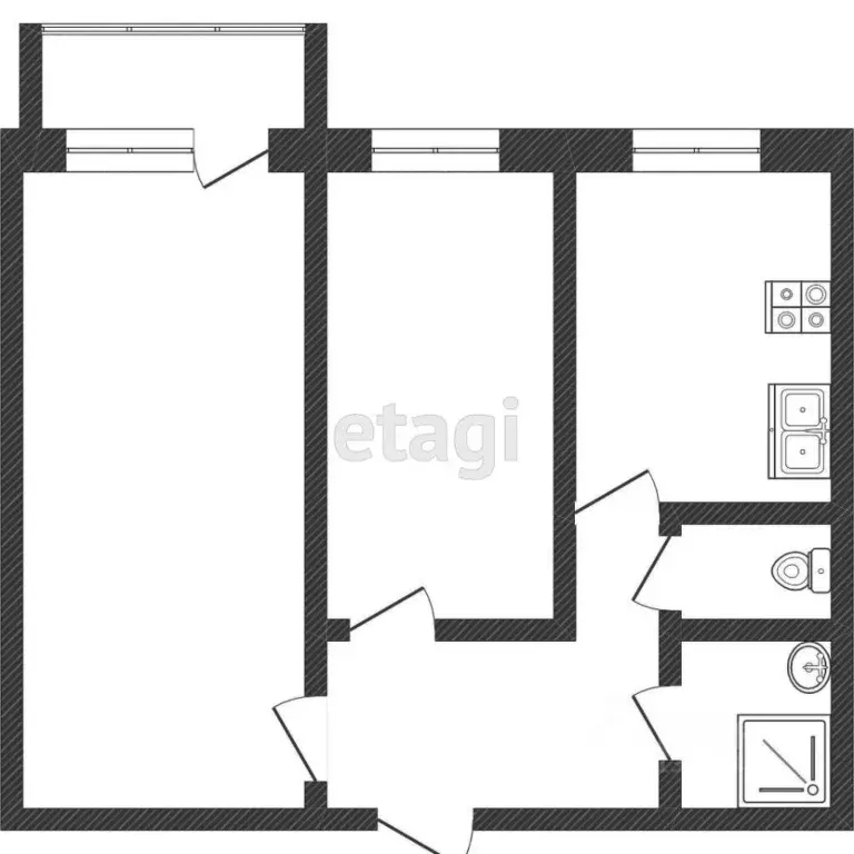 2-к кв. Тюменская область, Тюмень Мелиораторов мкр, ул. Сидора ... - Фото 1