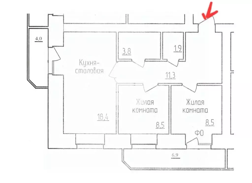 2-к кв. Амурская область, Благовещенск ул. Ломоносова, 249 (55.7 м) - Фото 2
