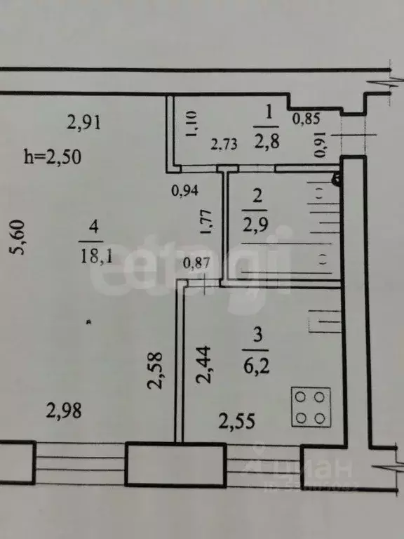 1-к кв. Забайкальский край, Чита Заозерная ул., 9 (33.0 м) - Фото 1