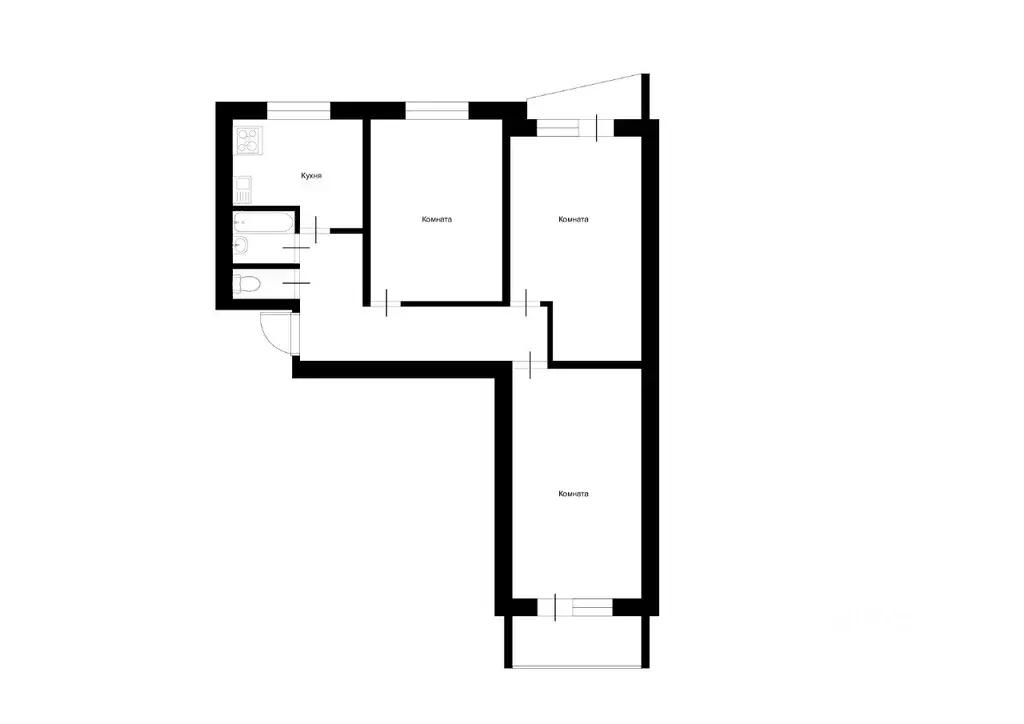 3-к кв. Москва Мичуринский просп., 38 (65.2 м) - Фото 1