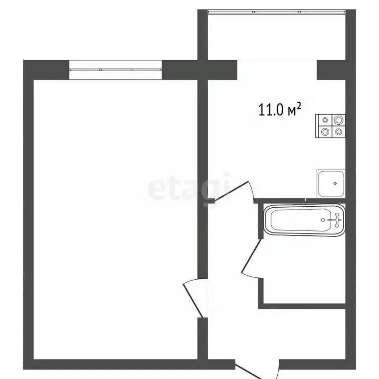 1-к кв. Ставропольский край, Ессентуки Шоссейная ул. (40.0 м) - Фото 0