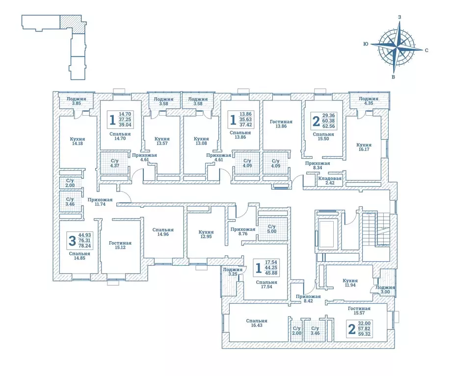 3-к кв. Московская область, Щелково городской округ, Монино пгт ул. ... - Фото 2