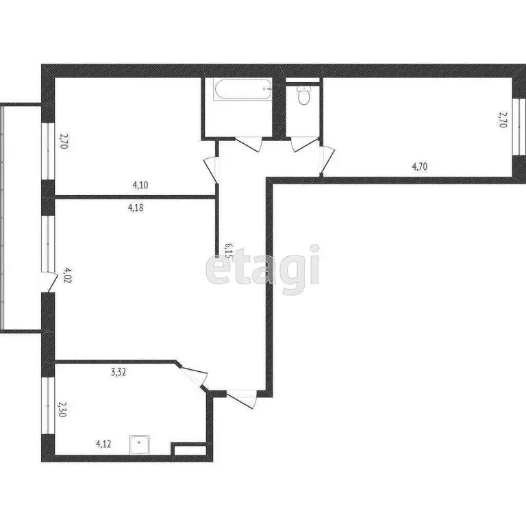 3-комнатная квартира: Улан-Удэ, Ключевская улица, 78 (56 м) - Фото 1