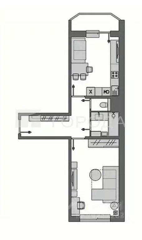 2-к кв. Новосибирская область, Новосибирск Рябиновая ул., 10 (49.0 м) - Фото 1