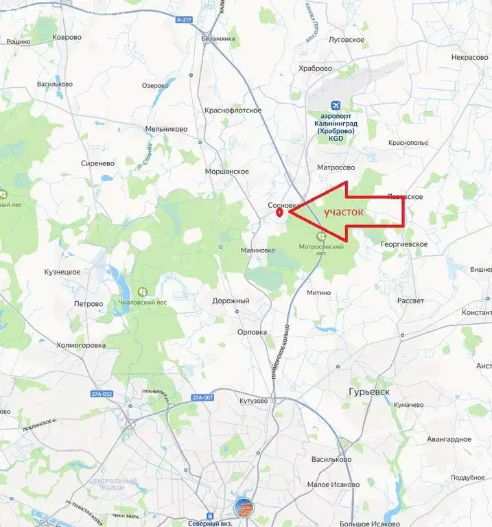 Участок в посёлок Сосновка, Железнодорожная улица (20 м) - Фото 0